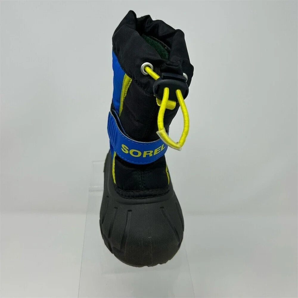 SOREL Youth Flurry Boys Snow Boots Blue/Black Waterproof Insulated Winter Size 5